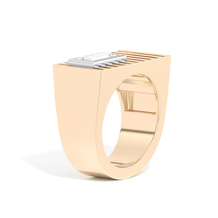 Baguette Cut Lab Diamond Solitaire Ring
