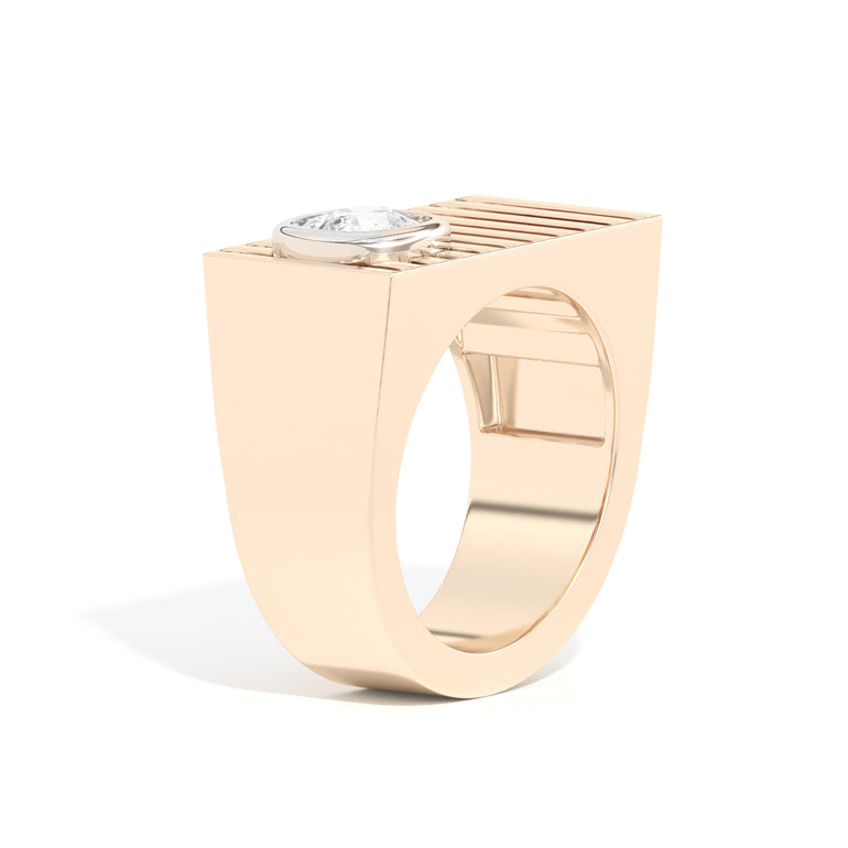 Cushion Cut Lab Diamond Solitaire Ring