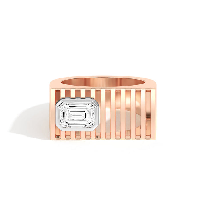 Emerald Cut Lab Diamond Solitaire Ring
