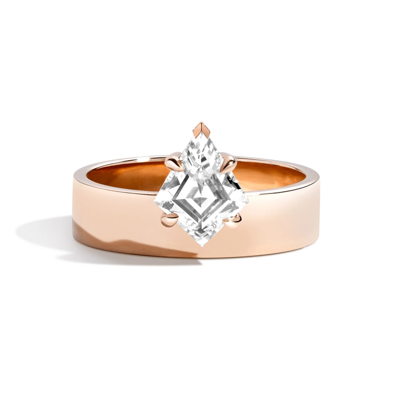 1 Carat Kite Cut Lab Diamond Ring