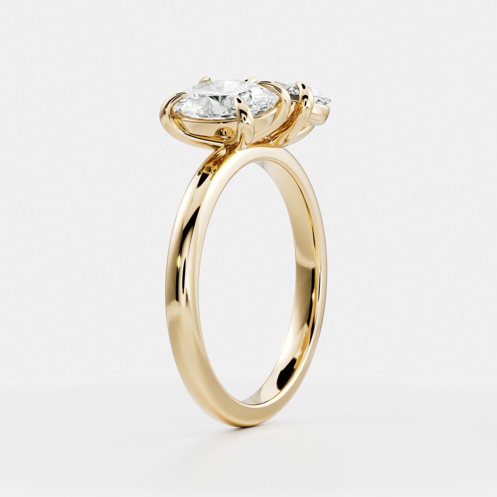 1ct oval toi et moi IGI CVD lab grown diamond ring USA