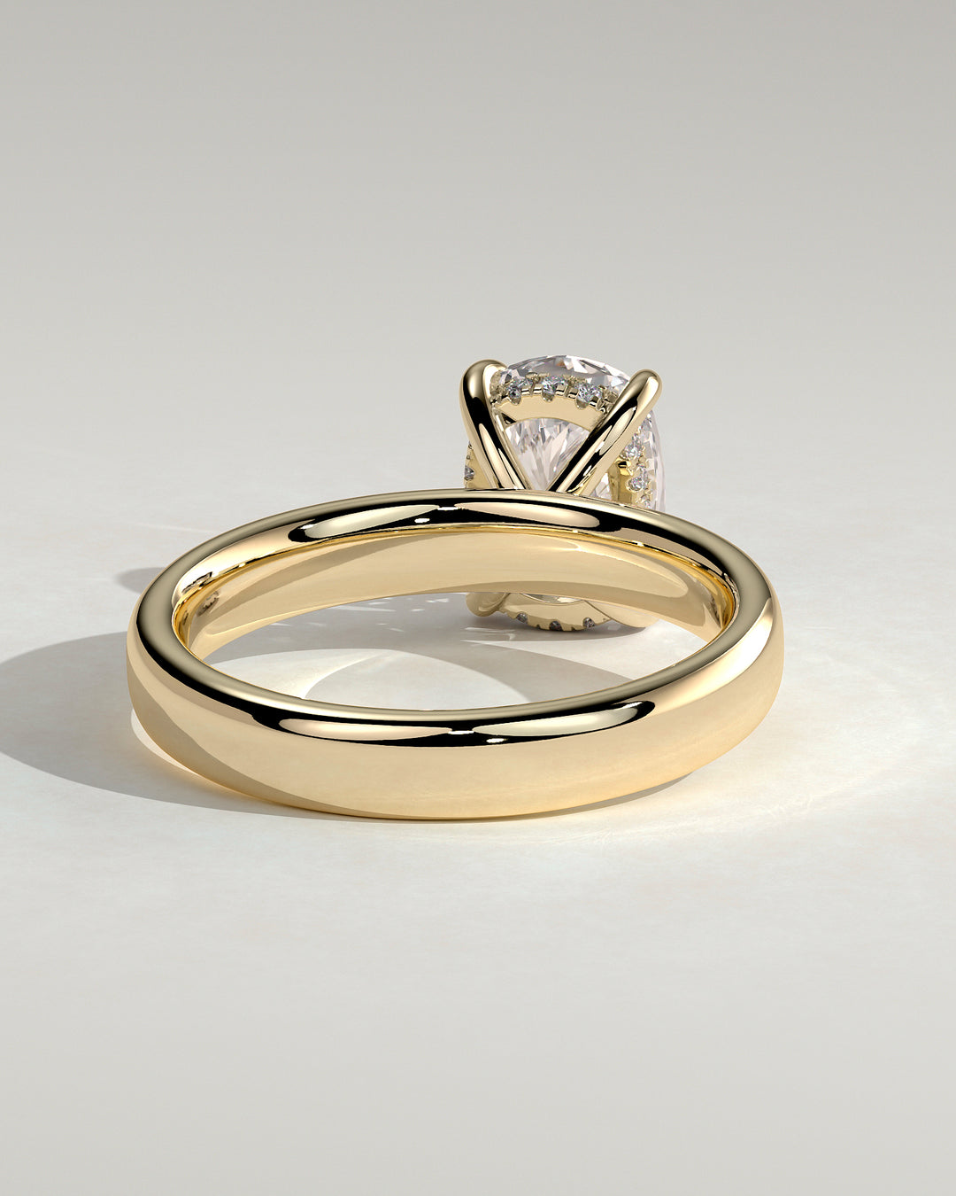 2.0ct Elongated Cushion Hidden Halo Solitaire Engagement Ring