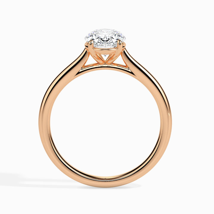 1ct Oval F- VS Lab Grown Diamond Solitaire Engagement Ring