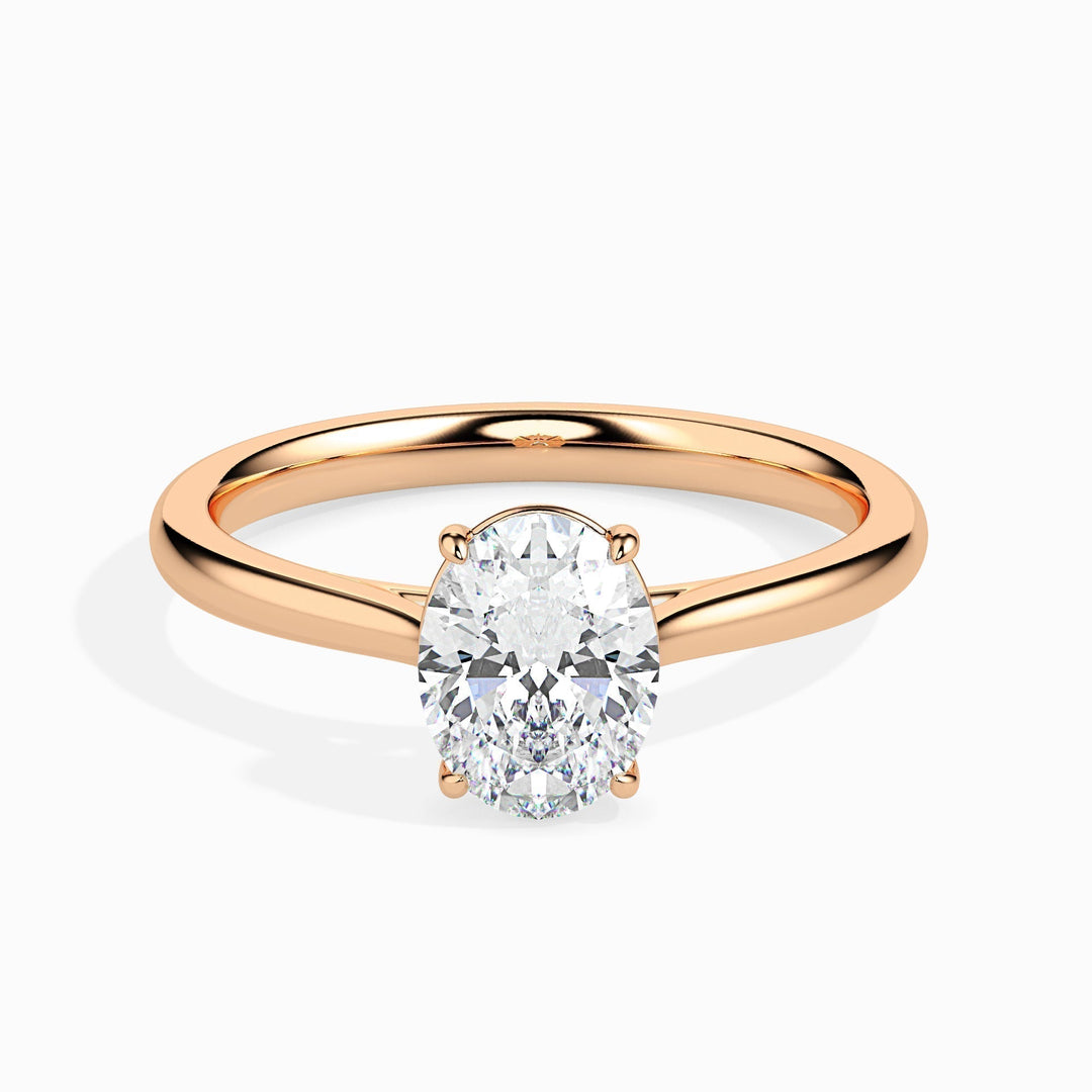 1ct Oval F- VS Lab Grown Diamond Solitaire Engagement Ring