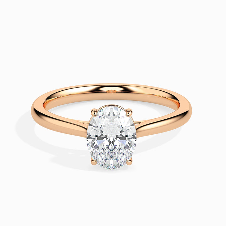 1ct Oval F- VS Lab Grown Diamond Solitaire Engagement Ring
