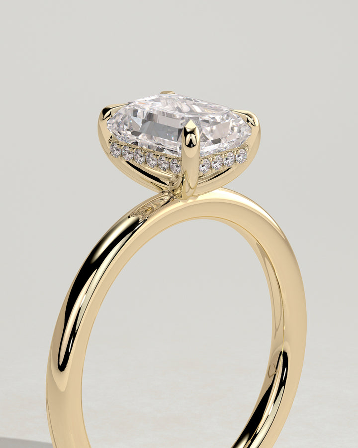 1ct emerald cut engagement ring