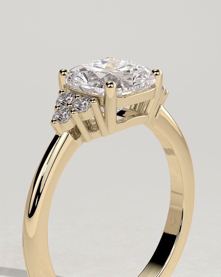 2ct Cushion E/VS2 Cluster IGI Certified Lab Grown Diamond Engagement Ring