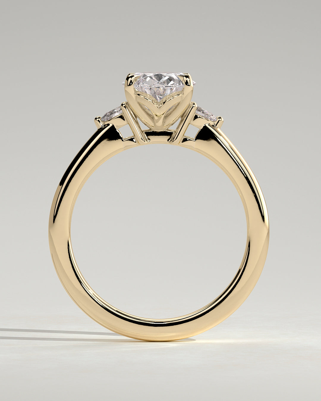 2CT Oval Cut Trilogy IGI Certified Lab Grown Diamond Engagement  Ring