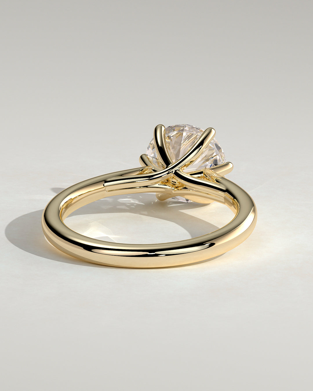 2.0ct Round IGI Certified Lab Grown Diamond Cathedral Engagement Ring