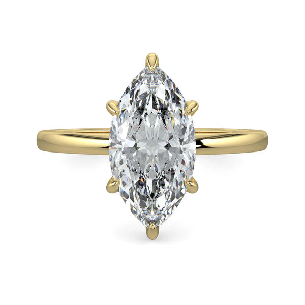 2 carat marquise solitaire engagement ring lab grown diamond E VS1 USA