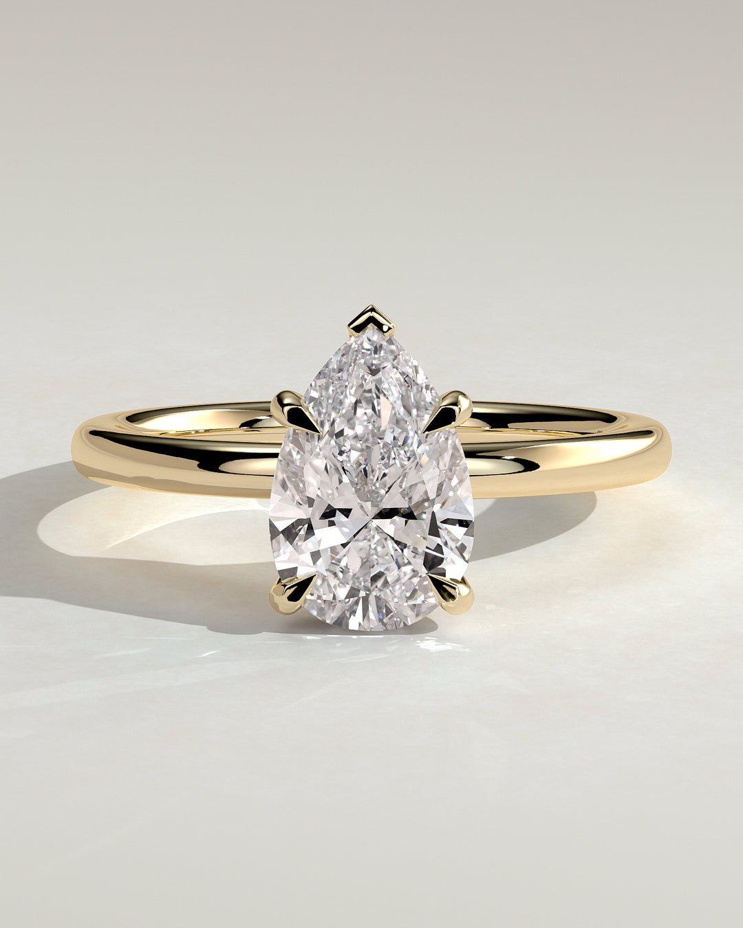 2.0CT Pear E/VS2 Hidden Halo IGI Certified Diamond Engagement Ring
