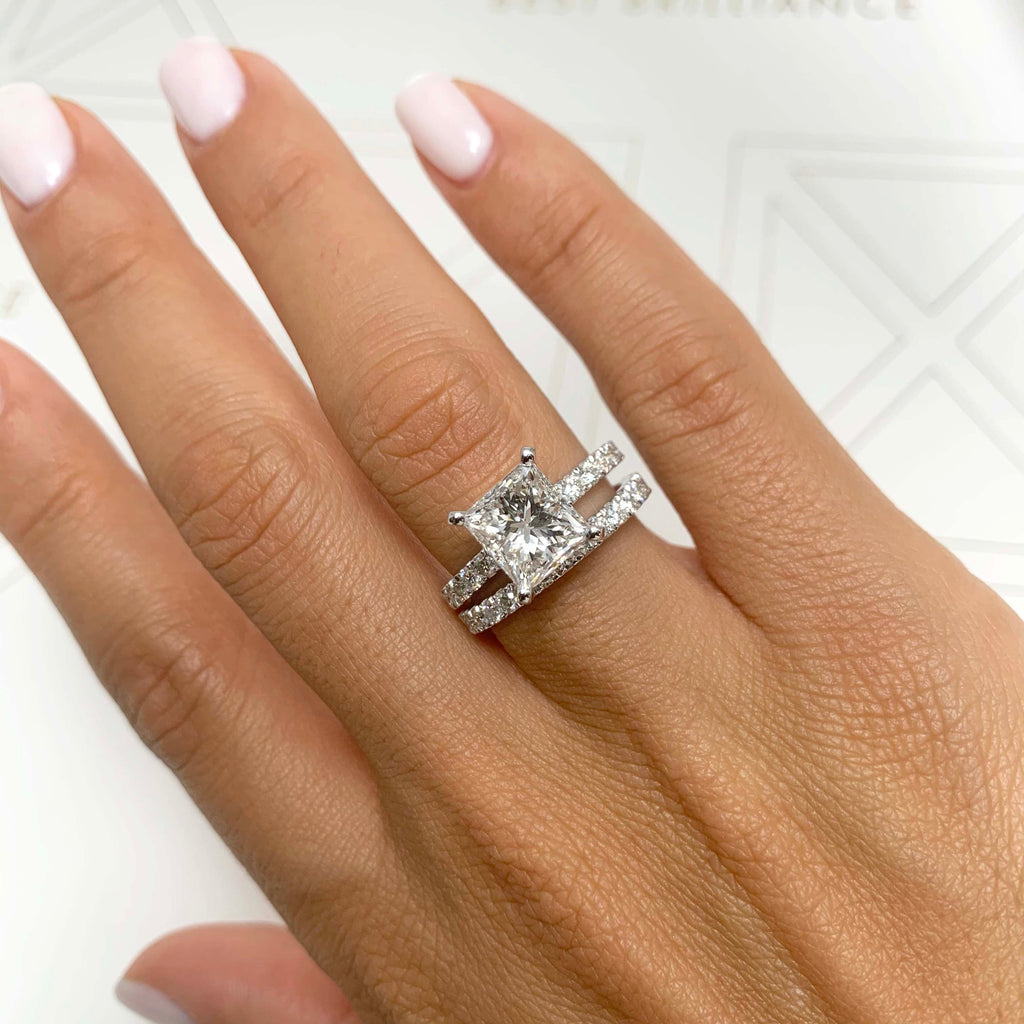 Princess Lab Diamond Bridal Set USA