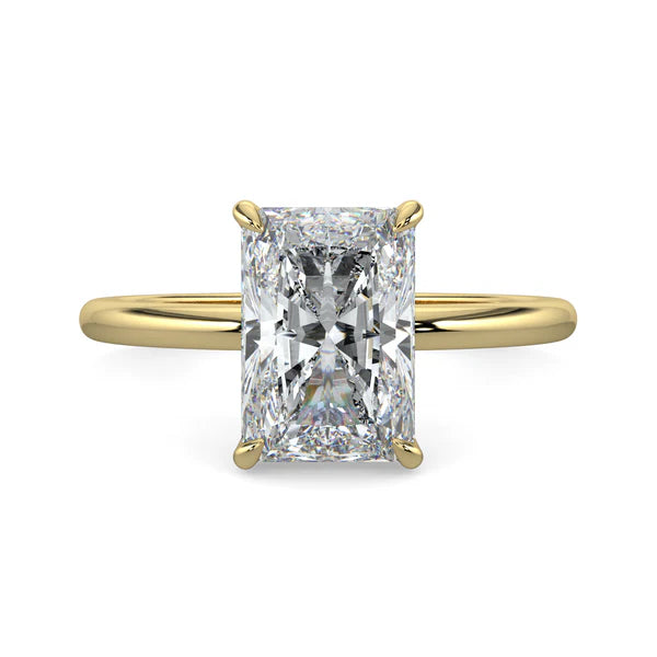 2 carat radiant solitaire engagement ring lab grown diamond E VS1 USA