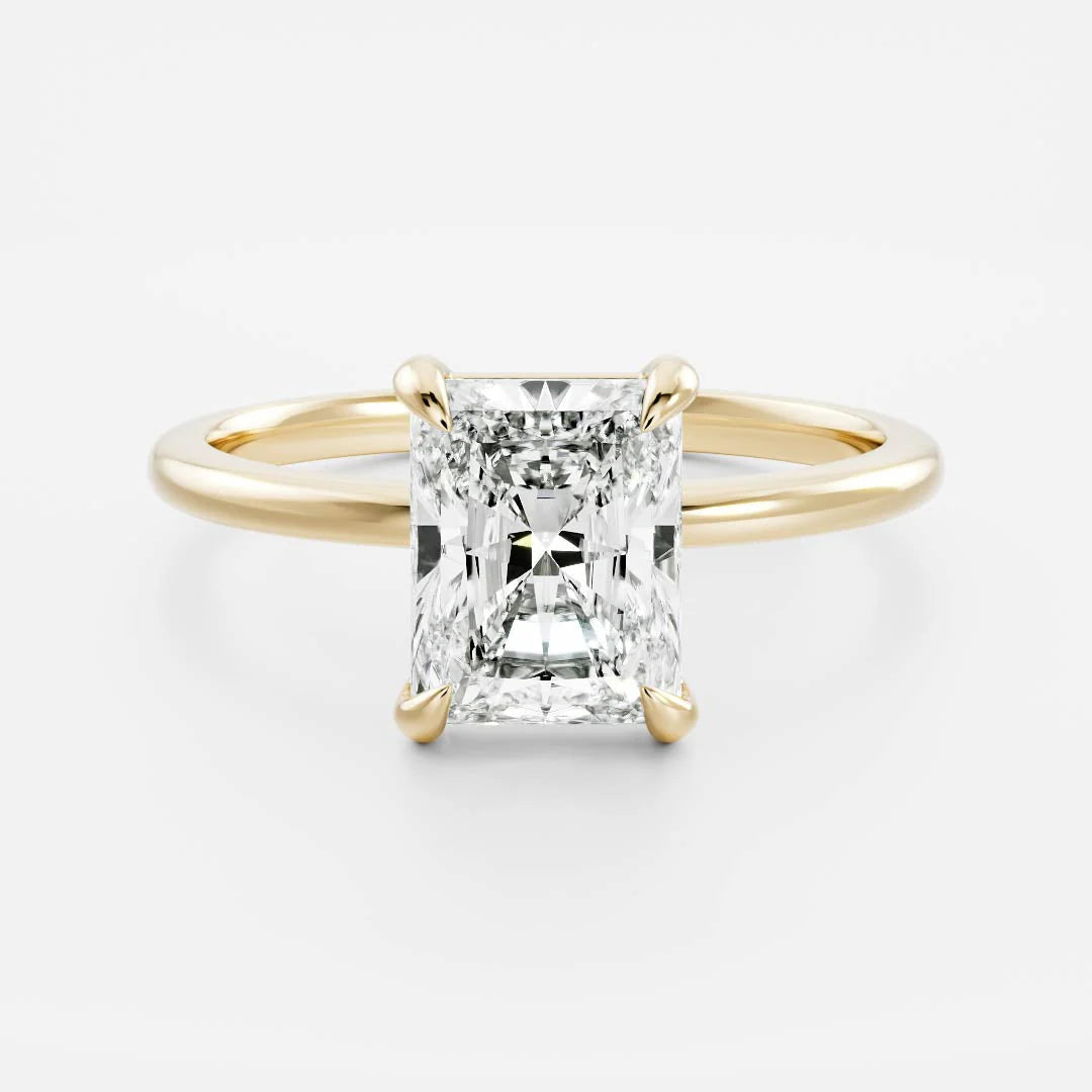 2 carat radiant solitaire engagement ring lab grown diamond IGI certified
