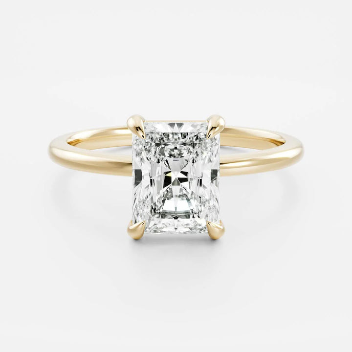 2 carat radiant solitaire engagement ring lab grown diamond IGI certified