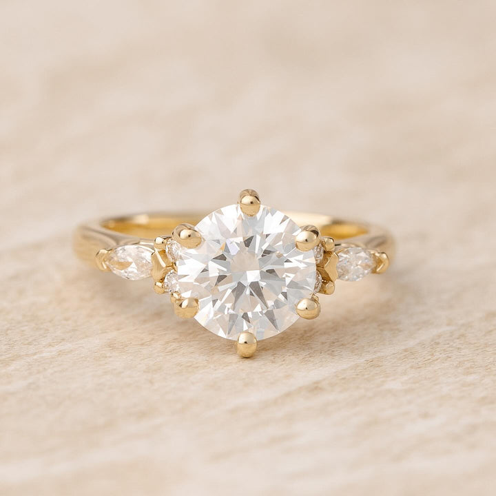 2.0CT Round IGI Certified Lab Diamond Cluster Engagement Ring