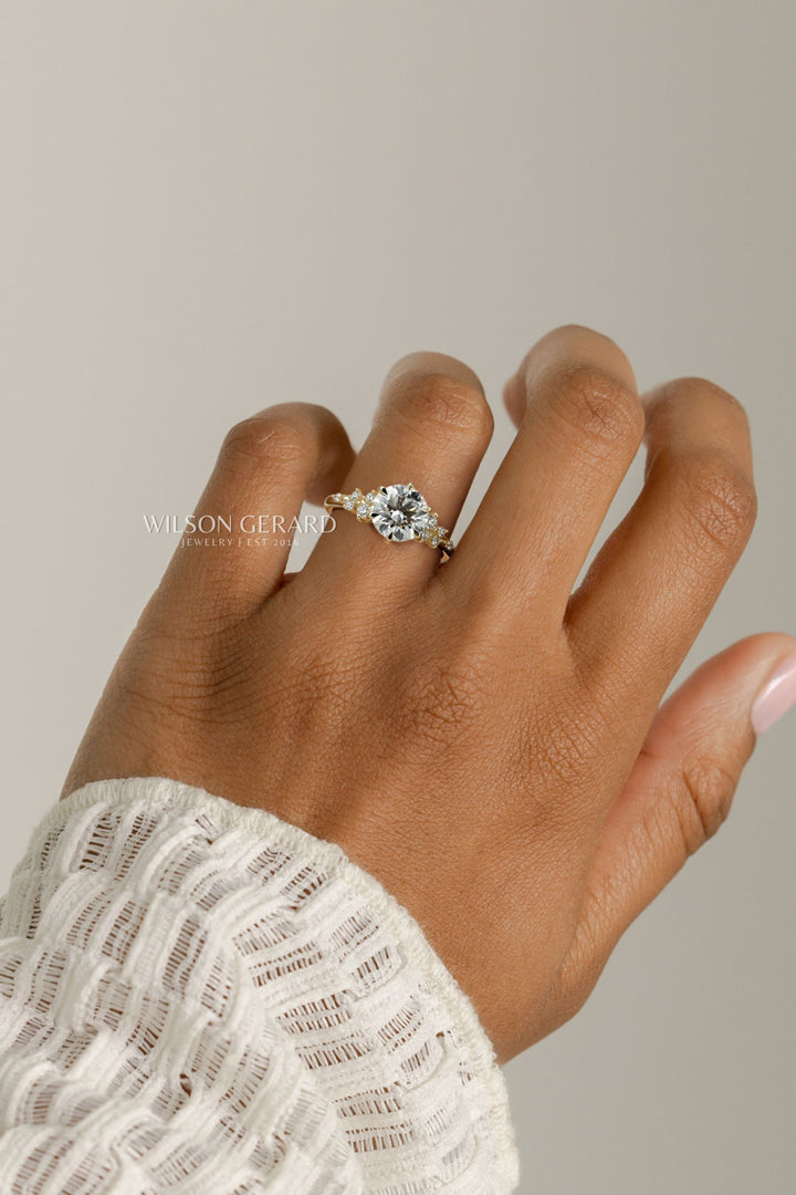 luxury round engagement ring 2 carat