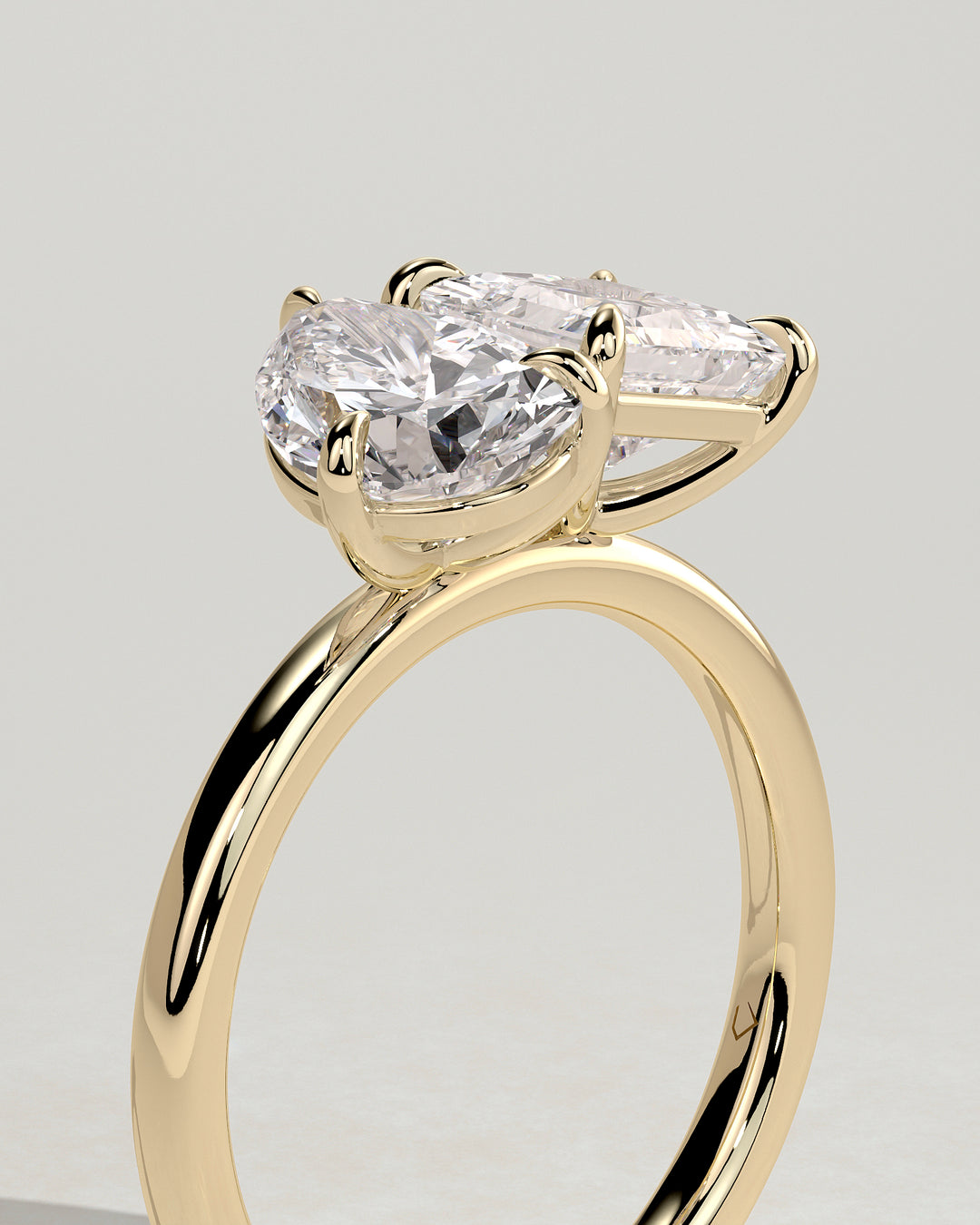 2.0 carat pear and princess duo