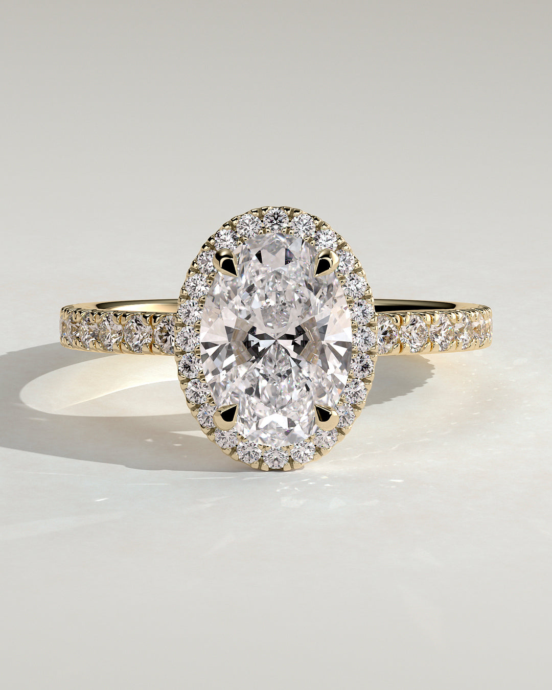 oval halo engagement ring