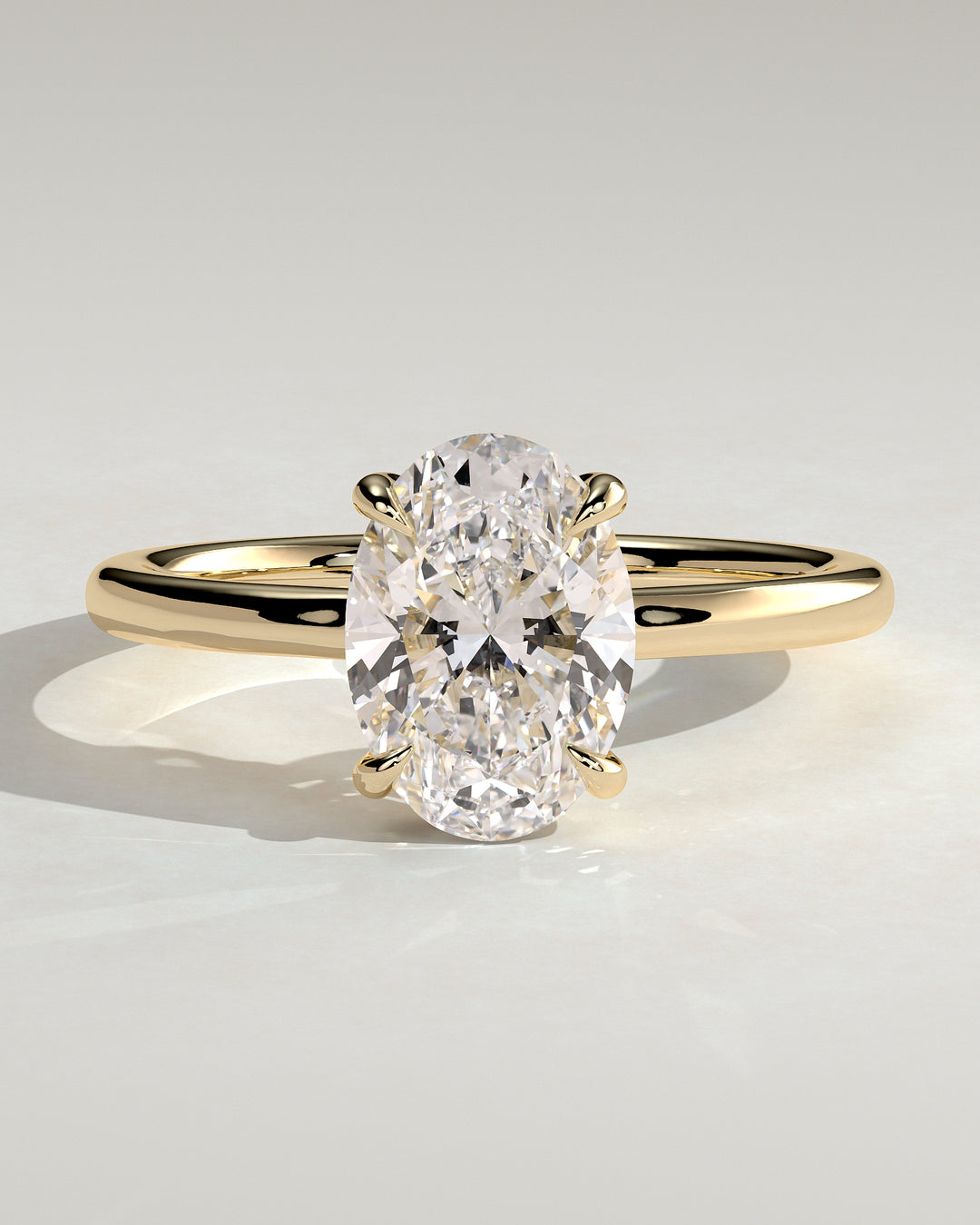 2.0ct Oval Hidden Halo E/VSS2 Cathedral Setting Engagement Ring