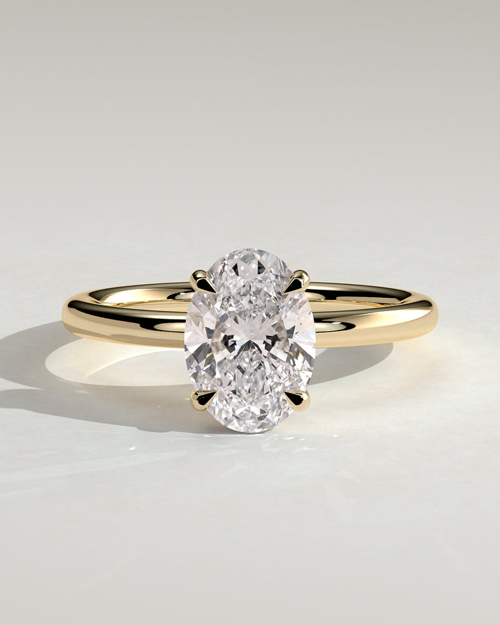 2.0ct Oval IGI Certified Lab Grown Diamond Solitaire Engagement Ring