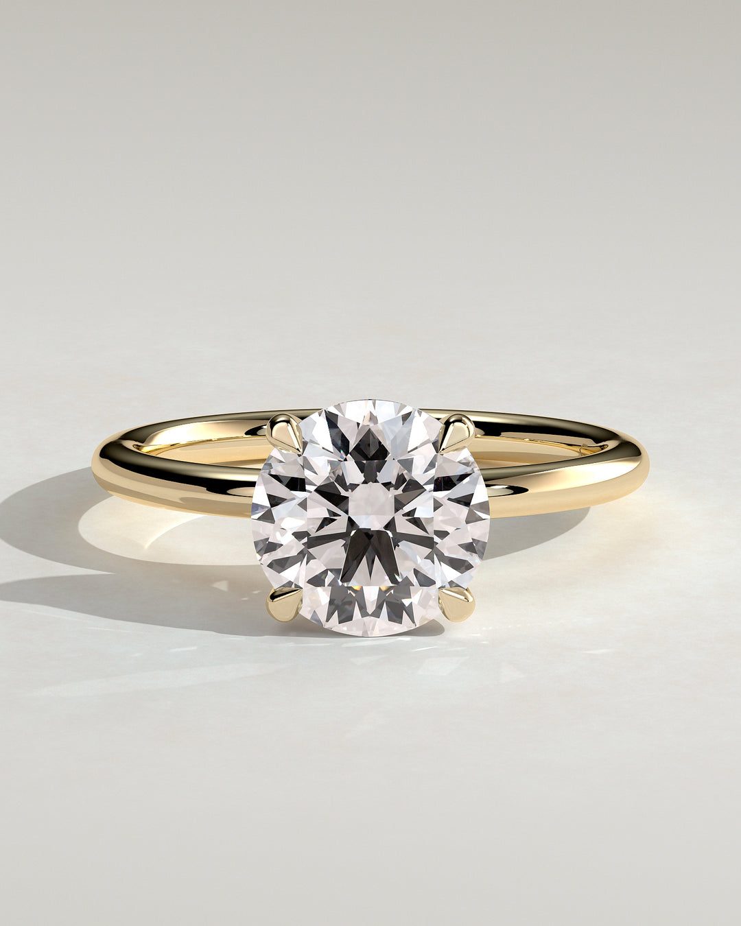2.0ct Round Cut IGI Certified Diamond Solitaire Engagement Ring
