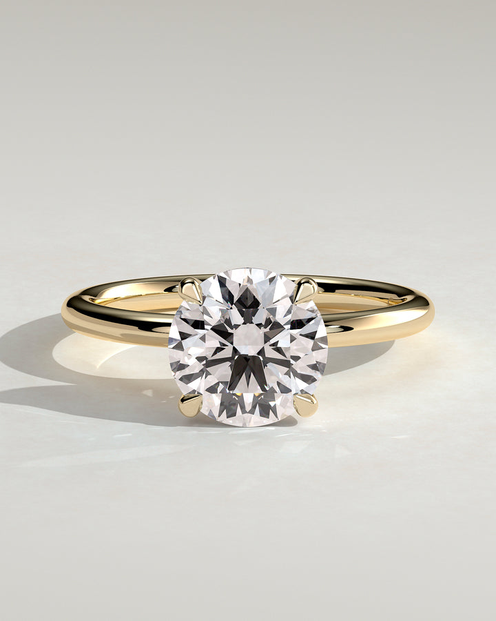 2.0ct Round Cut IGI Certified Diamond Solitaire Engagement Ring