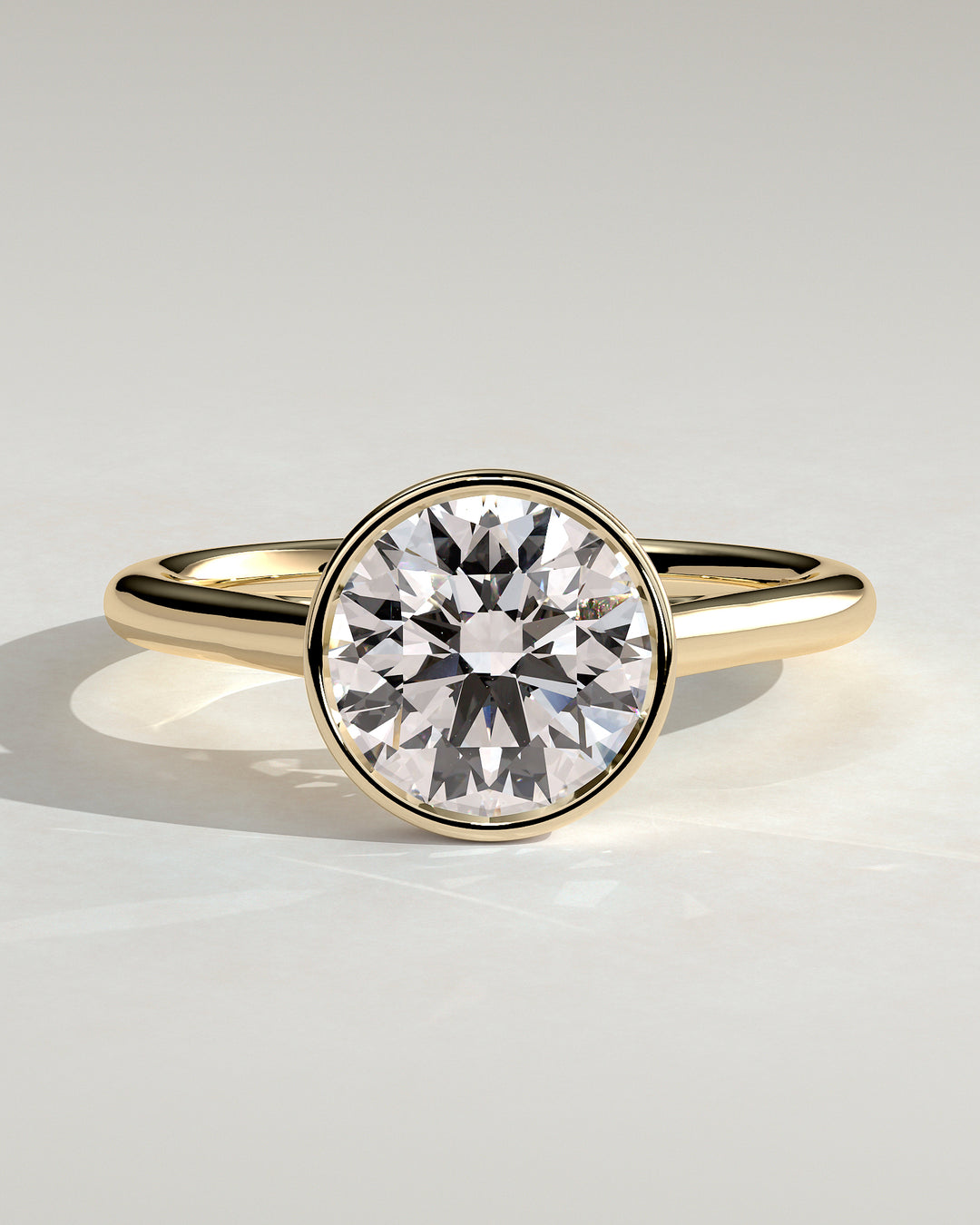 bezel set engagement ring