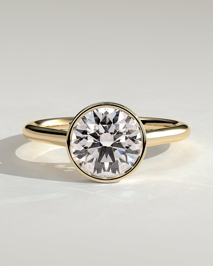 bezel set engagement ring