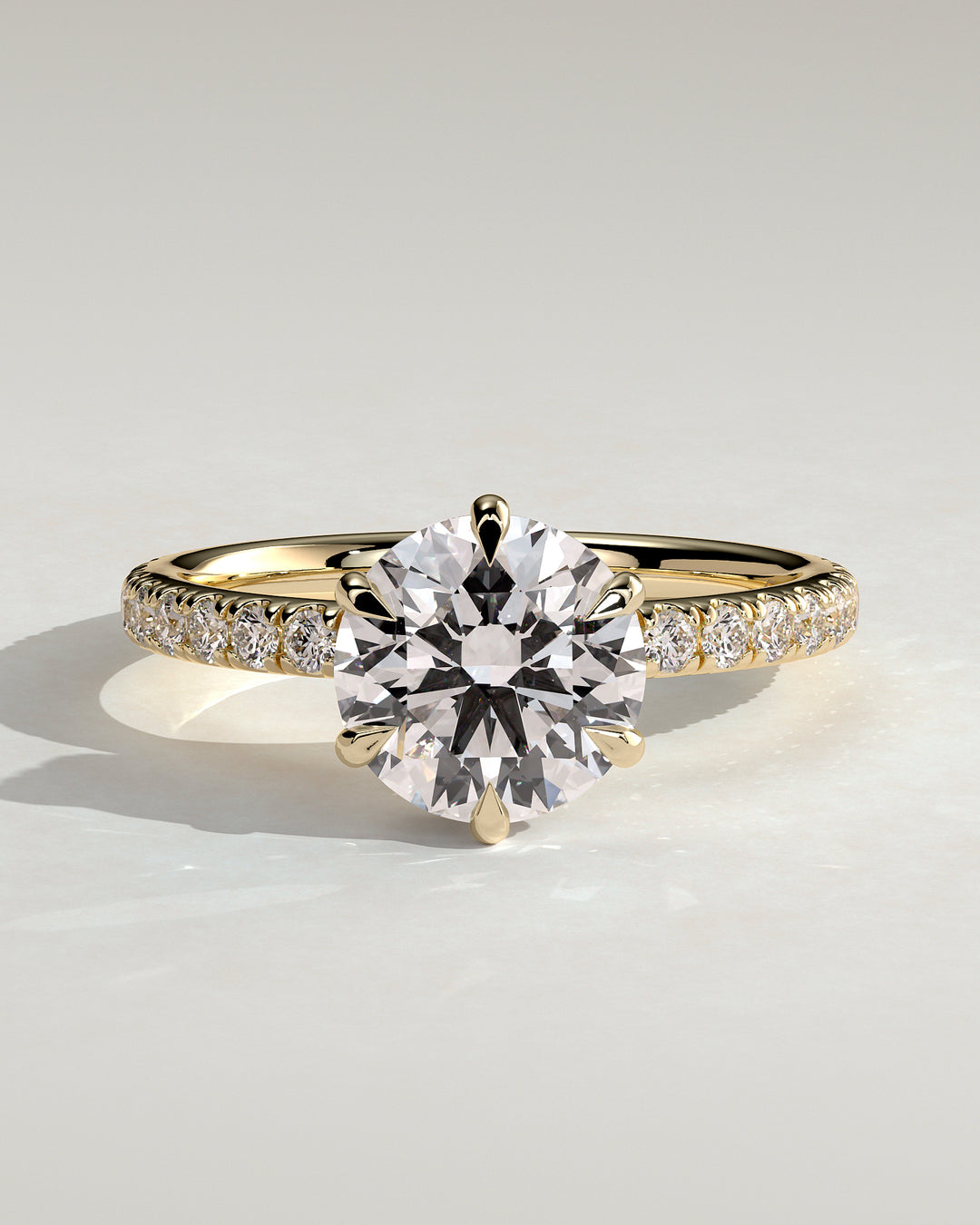 2.0ct Round F/VS2 Diamond Wrap Around Hidden Halo Pave Engagement Ring