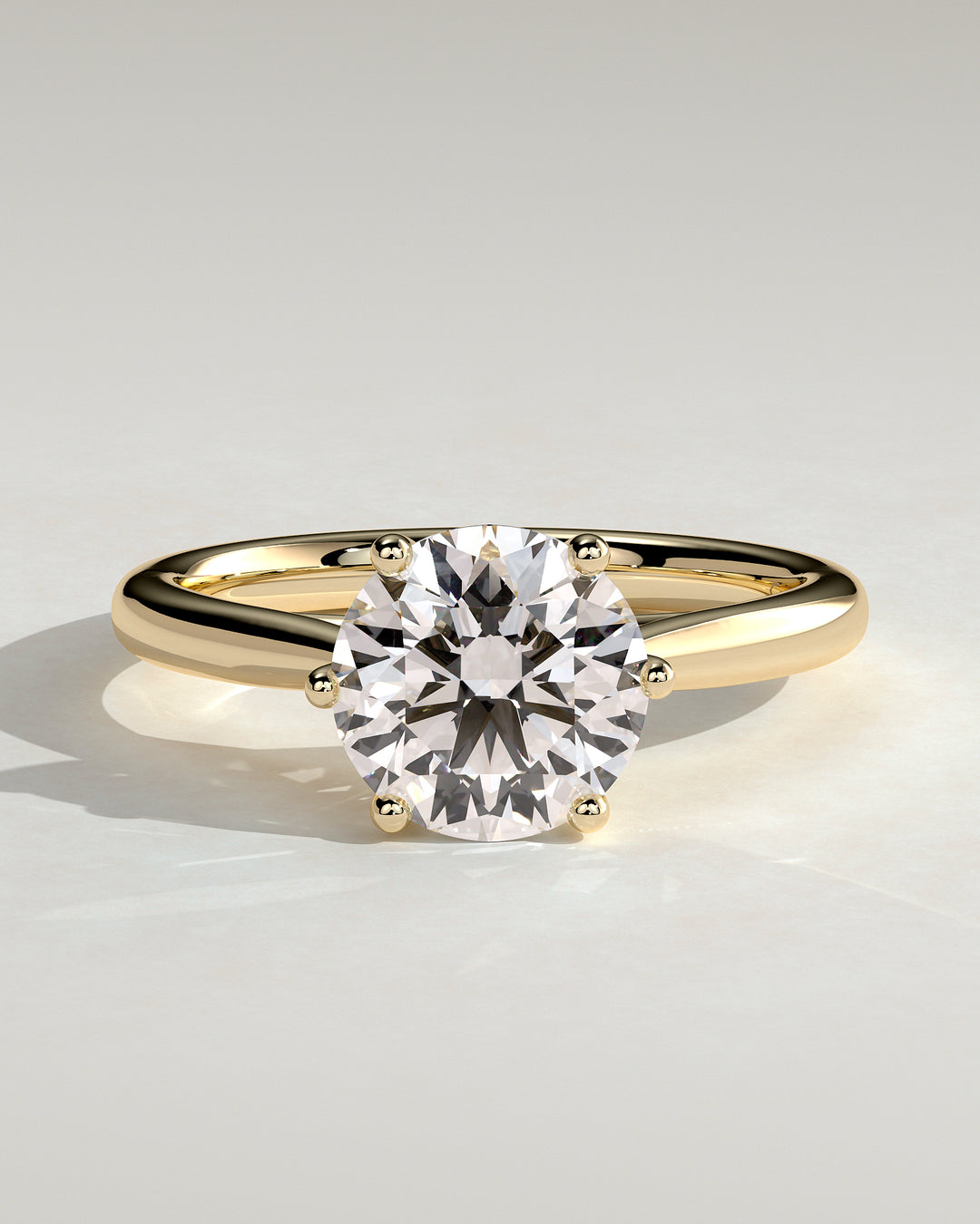 2.0ct Round IGI Certified Lab Grown Diamond Cathedral Engagement Ring