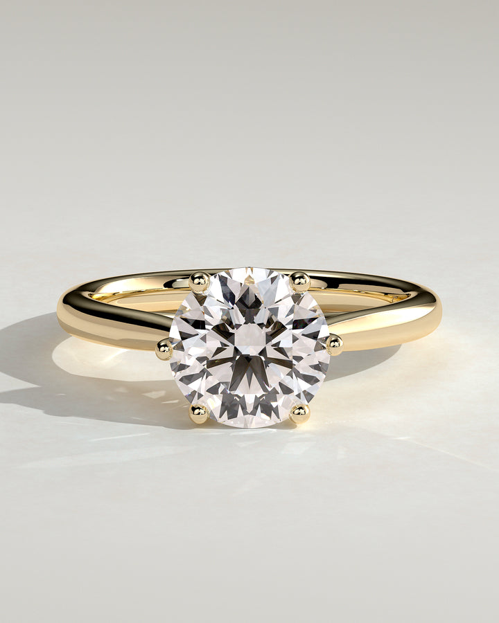 2.0ct Round IGI Certified Lab Grown Diamond Cathedral Engagement Ring
