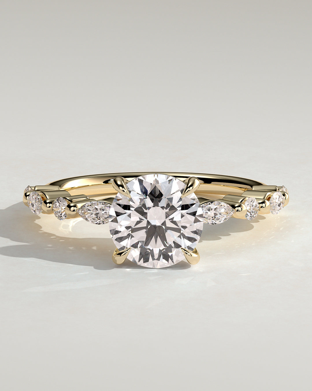 2.0ct Round IGI Certified Lab Grown Diamond Pave Engagement Ring
