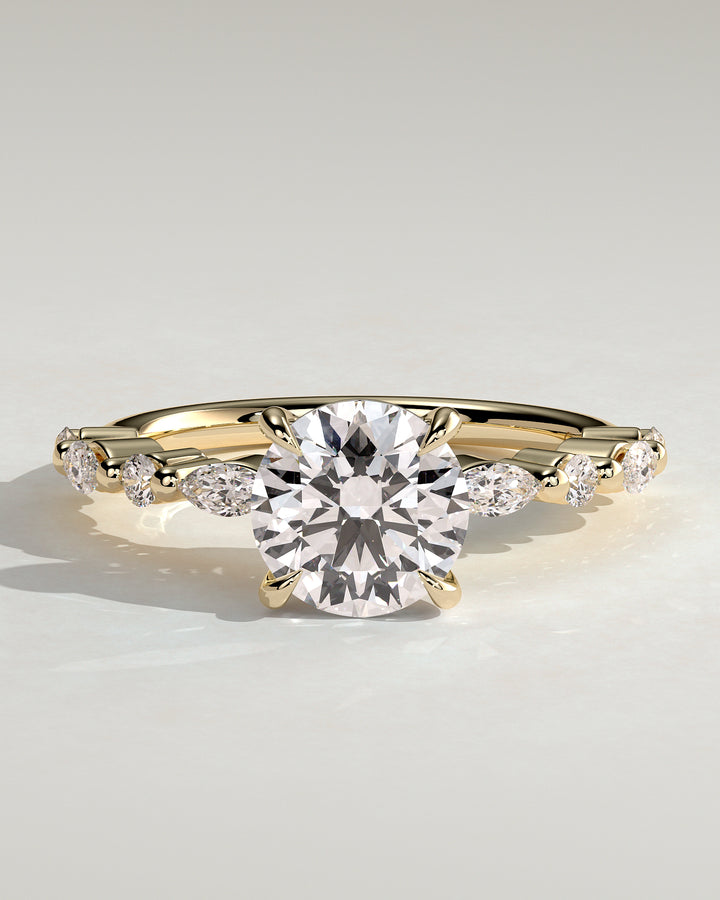 2.0ct Round IGI Certified Lab Grown Diamond Pave Engagement Ring