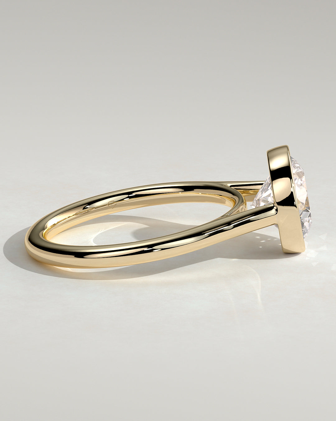 2ct bezel engagement ring