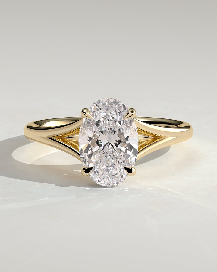 oval solitaire engagement ring lab grown diamond