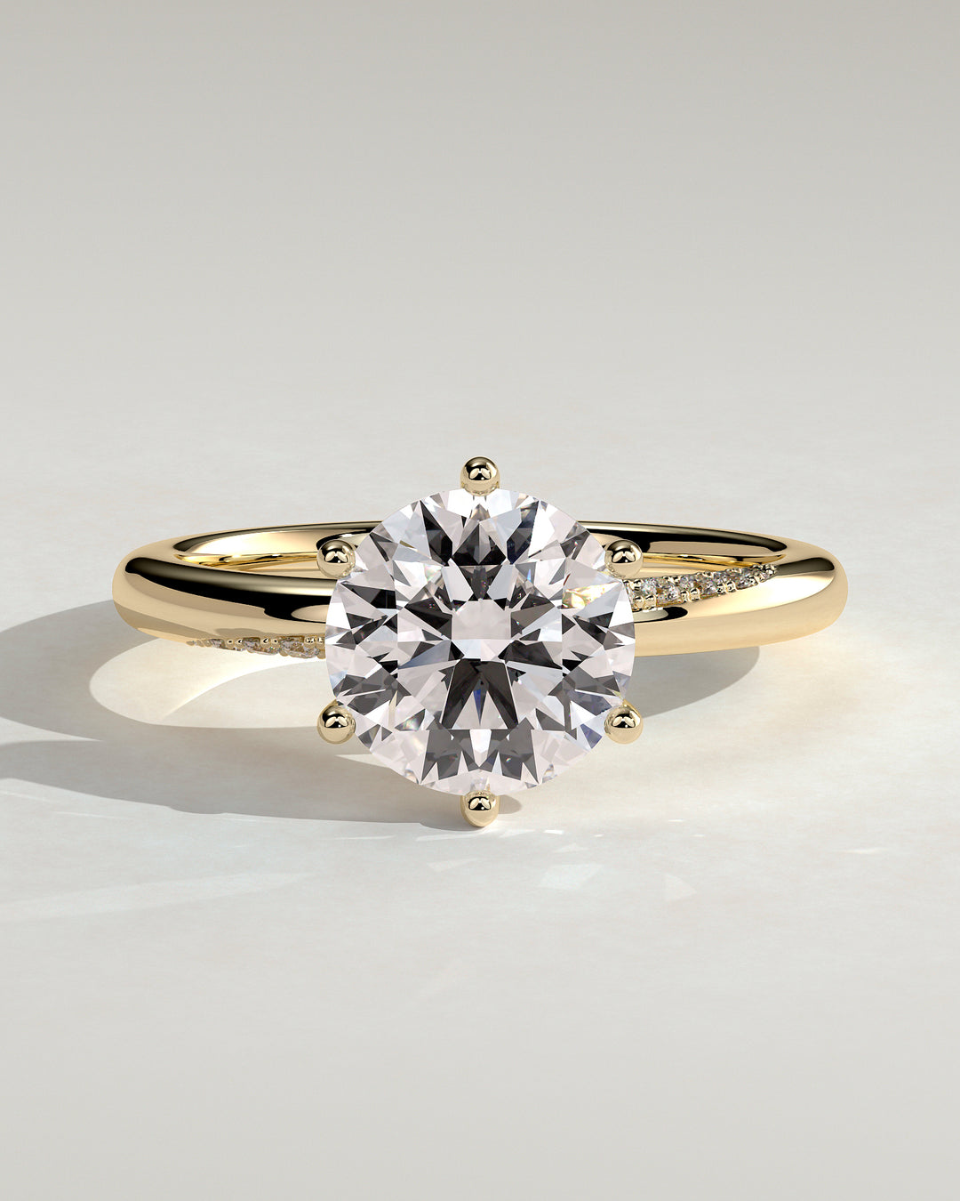 2.5ct Round IGI Certified Lab Grown Diamond Unique Pave Engagement Ring