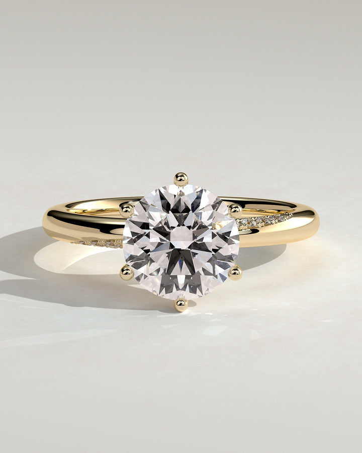 2.5ct Round IGI Certified Lab Grown Diamond Unique Pave Engagement Ring