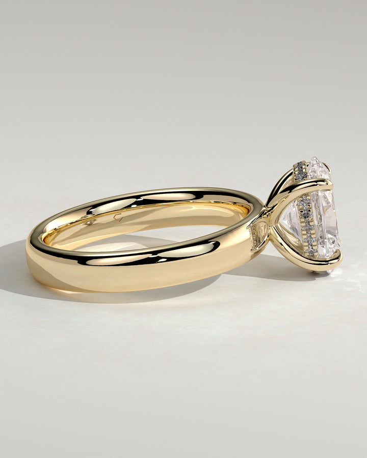 cigar band engagement ring oval