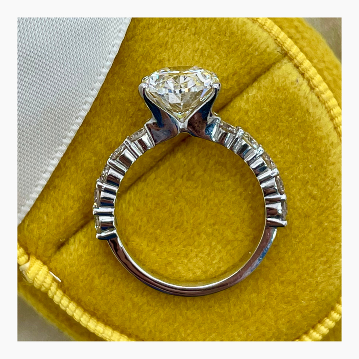 2.79ct Oval E- VS Lab Grown Diamond Pave Engagement Ring