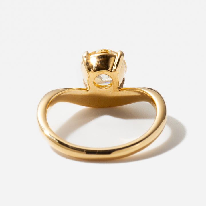 1.50CT Old European Cut Lab Grown Diamond Antique Curved Engagement Ring