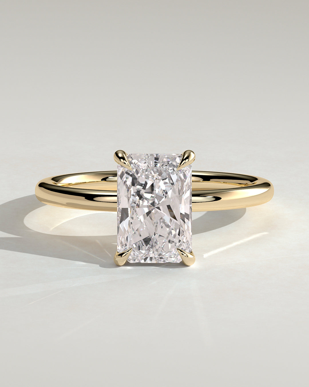 2CT Radiant Cut IGI Certified Lab Grown Diamond Solitaire Engagement Ring