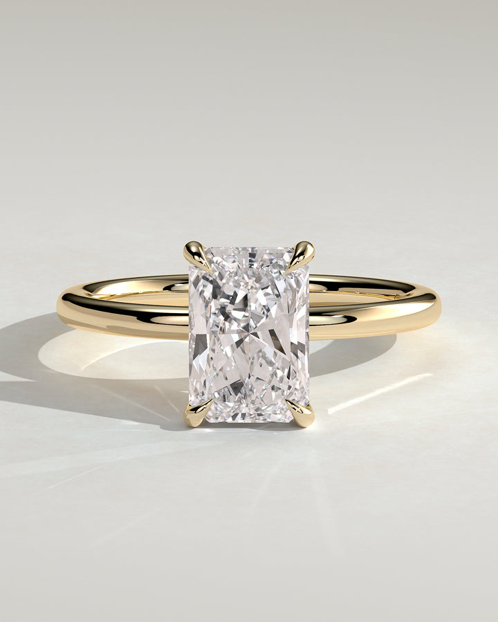 2CT Radiant Cut IGI Certified Lab Grown Diamond Solitaire Engagement Ring