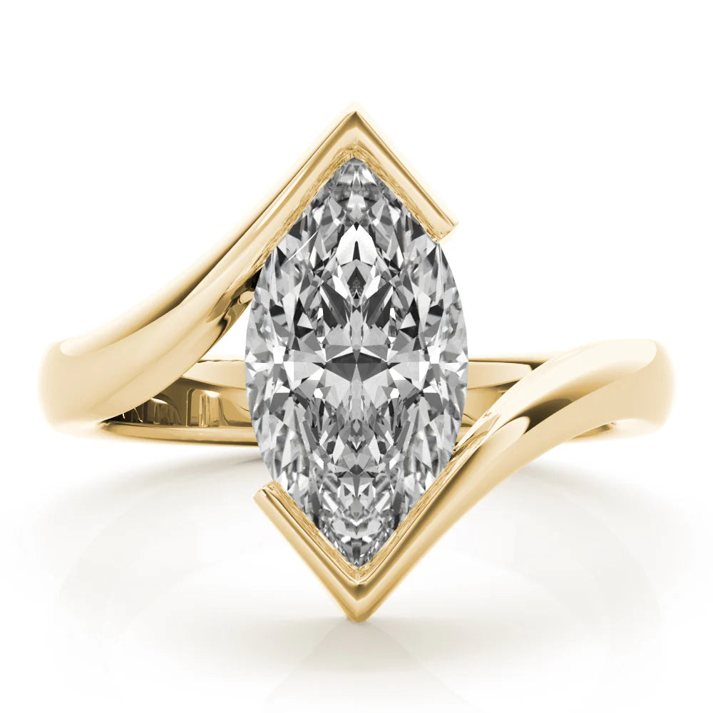 Marquise Bypass Diamond Engagement Ring