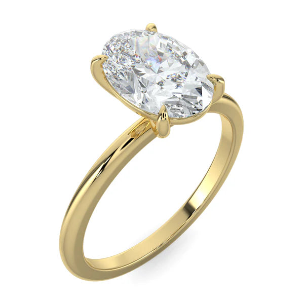 2ct oval E VS1 lab grown diamond solitaire engagement ring USA