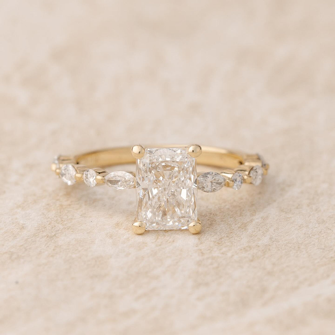 Radiant Cut Pavé Diamond Ring