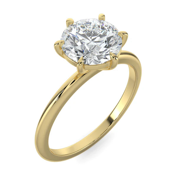 2ct round E VS1 lab grown diamond solitaire engagement ring USA