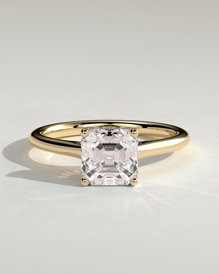 2 carat asscher cut engagement ring
