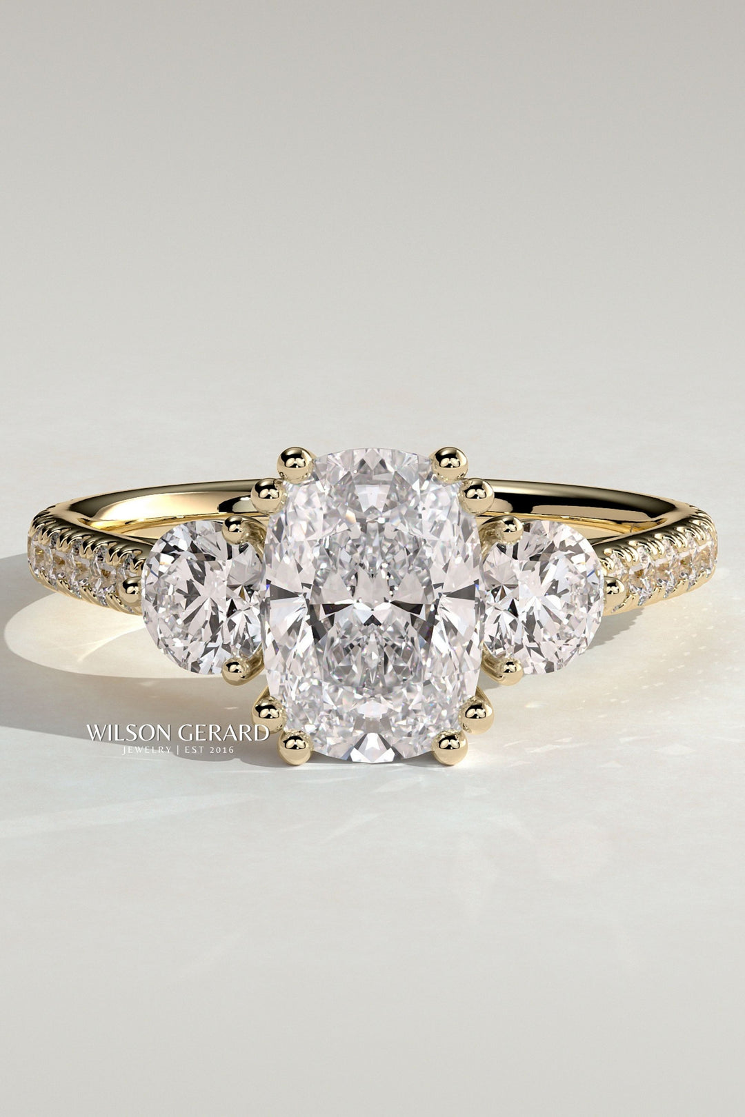 2 carat cushion cut engagement ring
