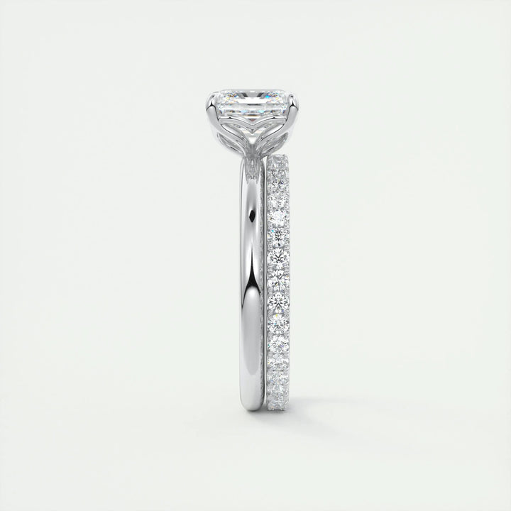 2ct Asscher F- VS1 Diamond Solitaire Lab Grown Engagement Ring
